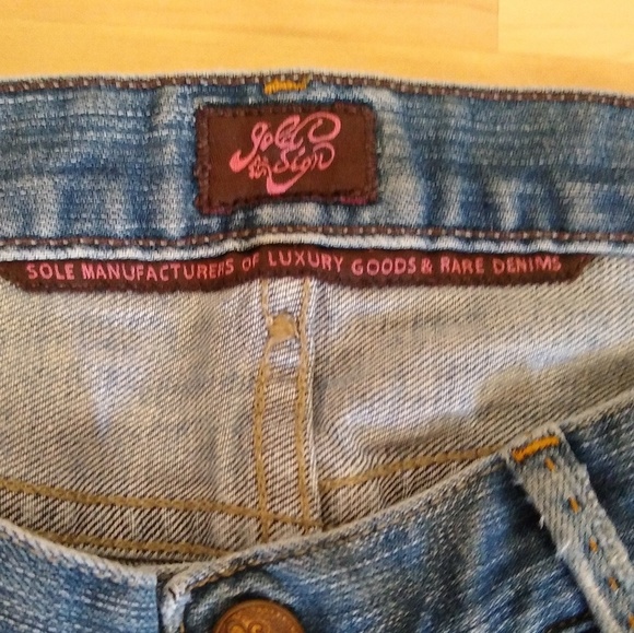 Gold Sign Passion Embroidered Boot Cut Jeans - Picture 4 of 8